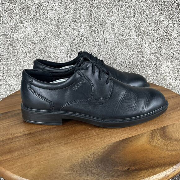 Ecco Other - ECCO Atlanta Tie Plain Toe Men's Size EU 41 US 7-7.5 Oxford Dress Shoes Black